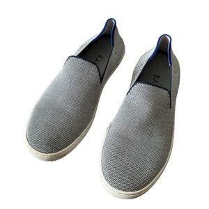 Rothys Womens SlipOn Sneakers Gray Knit Washable Shoes Sz 9 Comfort The Sneaker